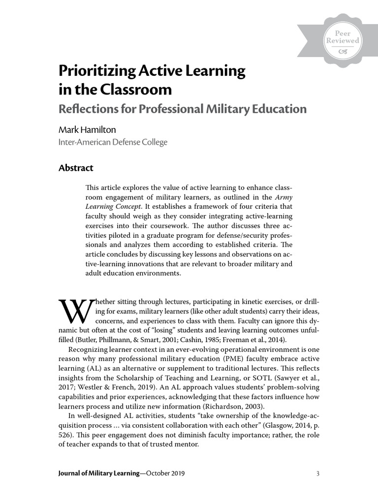 Active Learning In Classroom