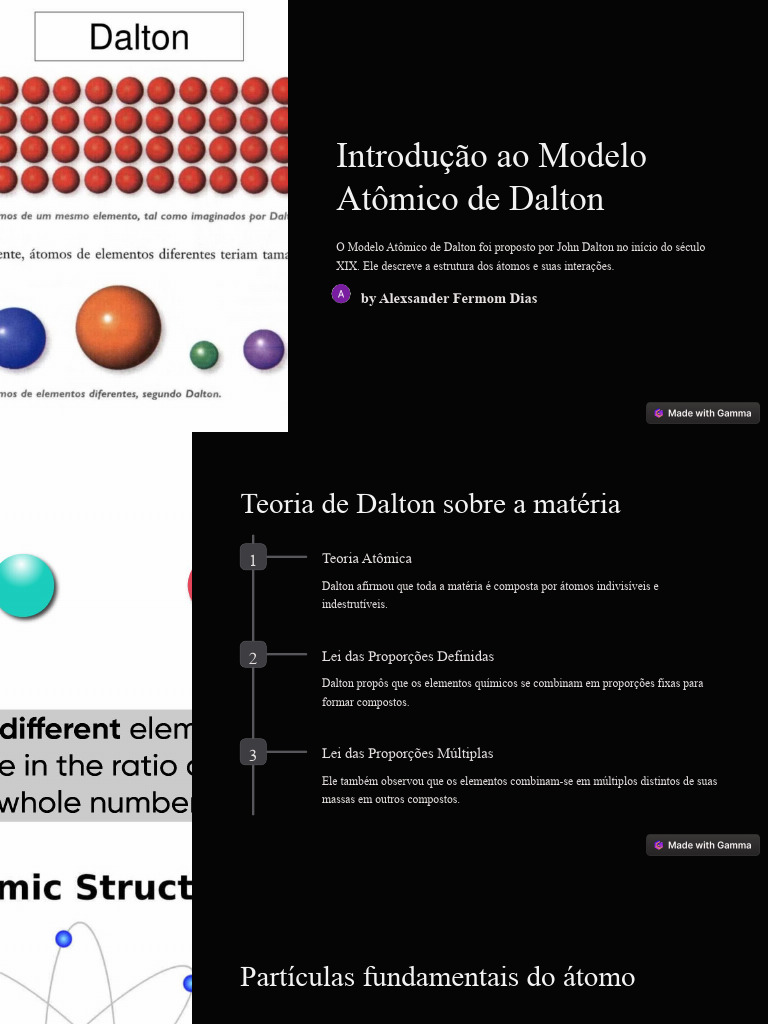 Modelo Atômico de Dalton e Suas Leis | PDF | Átomos | Química