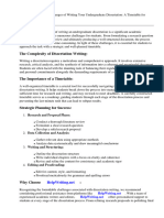 Undergraduate Dissertation Timetable