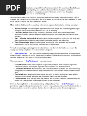 Sample of Dissertation Proposal Ppt