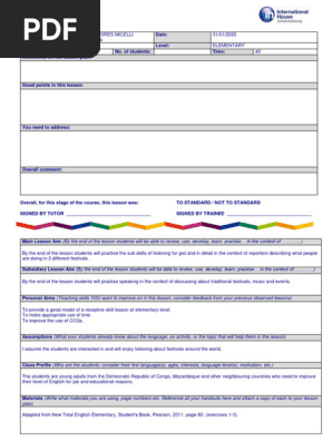 Celta Lesson Plan Ih Joburg 2019 - 6 - Dolo