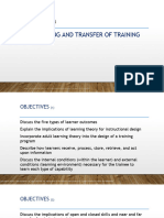Ch4 - Learning and Transfer of Training