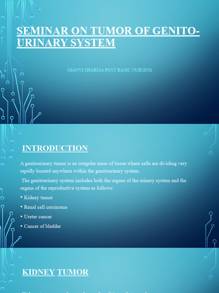 Genitourinary Tumors: Overview & Treatment | PDF | Cancer | Organ (Anatomy)