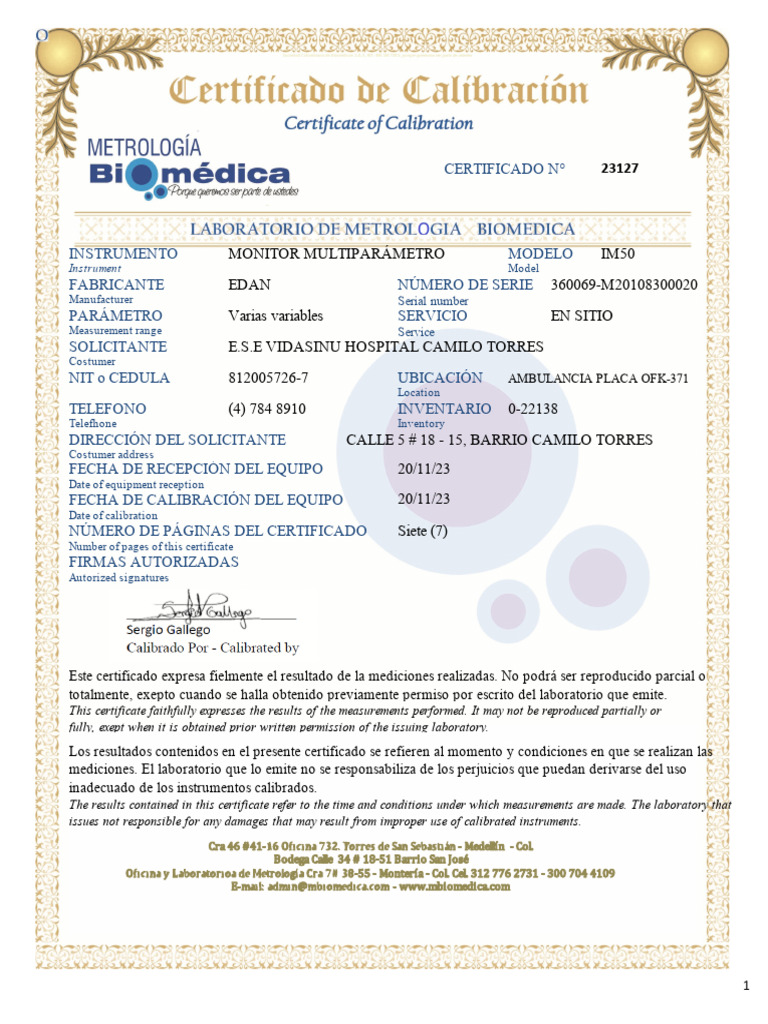 Pd-CA-01 f11 Formato RDC - Monitor Signos Vitales 23127 | PDF ...