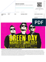 Road To Rio Babel: Green Day en Madrid: Fecha Apertura de Puertas Hora de Inicio Ubicación Cliente