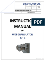 Instruction Manual - Wet Granulator (GH-1)