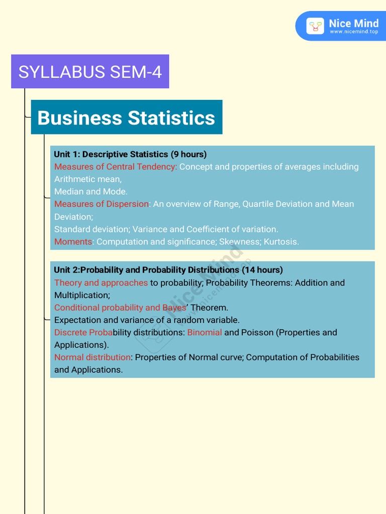DU BCom Hons Sem 4 Business Statistics Syllabus | PDF | Regression ...