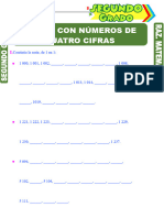 Series Con Números de Cuatro Cifras para Segundo Grado de Primaria