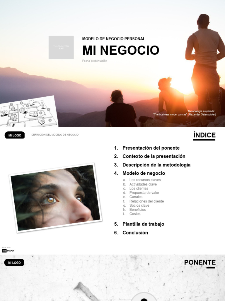 Plantilla Diapos Modelo Negocio Personal Power Point | PDF | Modelo de ...
