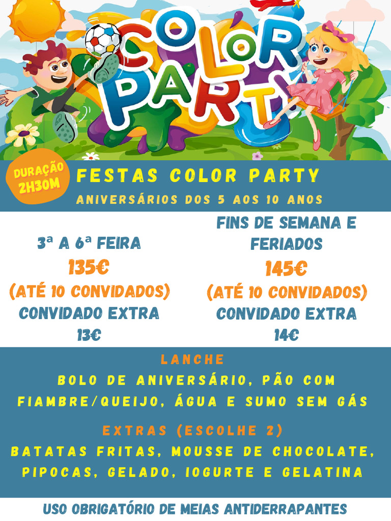 Color Party Menus | PDF