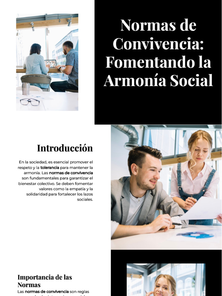 Normas de Convivencia Fomentando La Armonia Social | PDF | Tolerancia ...