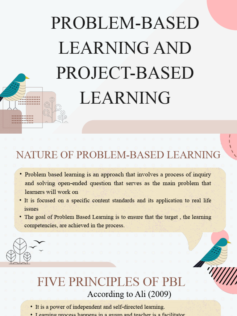 Lesson 2 Problem Based Learning and Project Based Learning | PDF ...