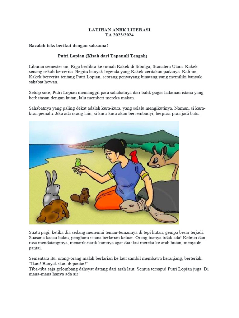 Kisah Putri Lopian dan Sahabatnya | PDF