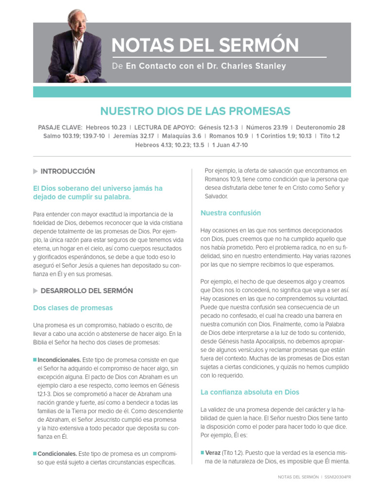 Nuestro Dios de Las Promesas | PDF | Dios | Fe