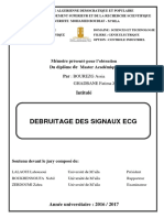 Debruitage Des Signaux Ecg: Mémoire Présenté Pour L'obtention Du Diplôme Master Académique Par: BOUREZG Assia