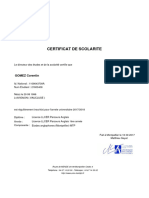 Certificat de Scolarité