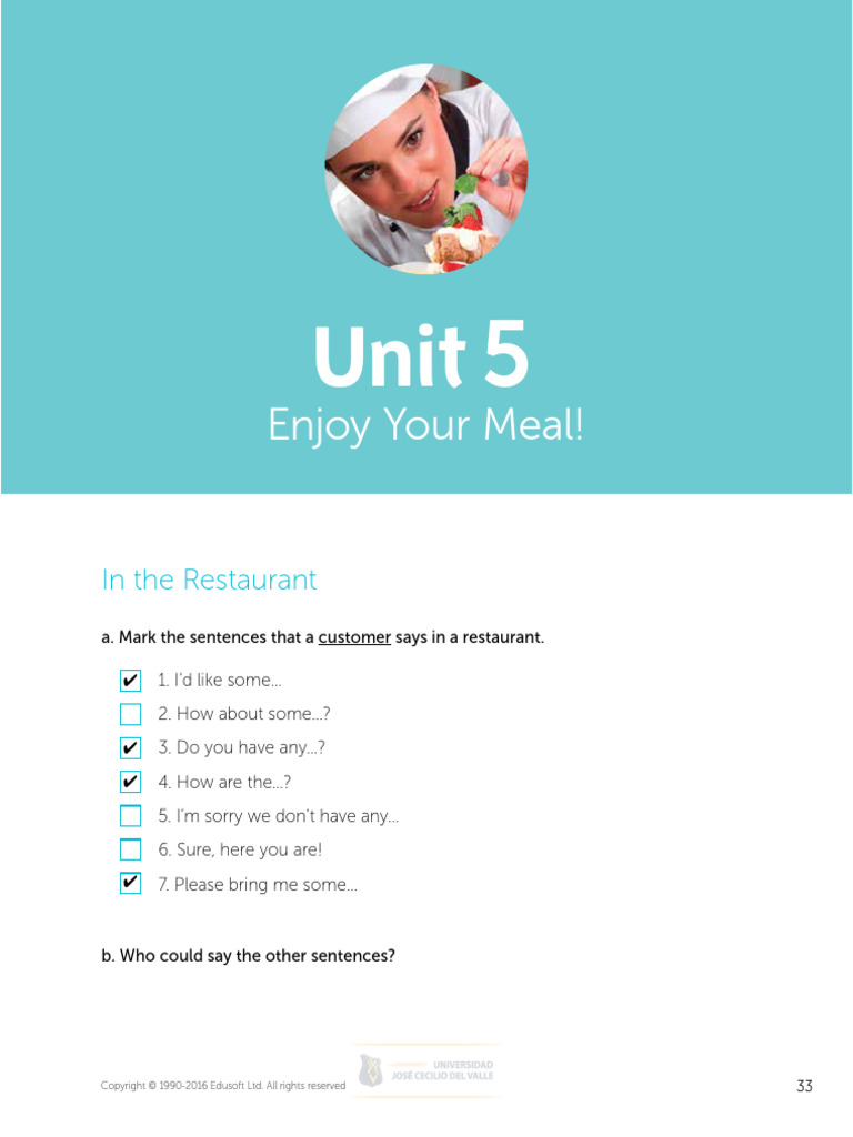 Basic 2 workbook unit 5 download free pdf restaurants salad