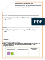 Ficha de Matemàtica Resolvemos Problemas de Diferentes Tipos 28 de Noviembre