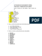 FICHA DE ACTIVIDADES DEL TEMA ESTRUCTURA Y FORMACIÓN DE PALABRAS Completo