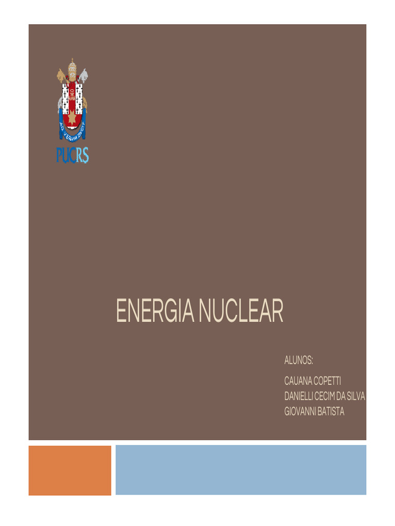 Energia Nuclear Pdf Potência Nuclear Urânio