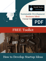 Sustainable Development Business Ideas - Concept Generation Toolkit