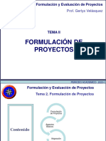 Tema 2 - Formulación de Proyectos