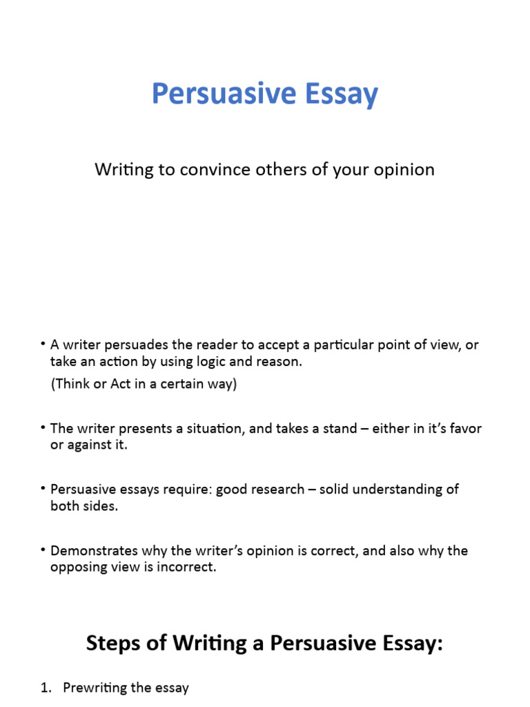How to Write a Persuasive Essay | PDF | Career & Growth | Self-Improvement