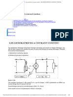 TF3 - Les Machines À Courant Continu - LES GENERATRICES A COURANT CONTINU