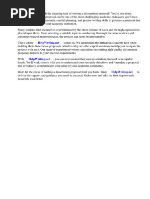 Dissertation Proposal Sample Uk PDF