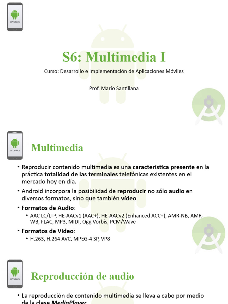 Reproducción Multimedia en Android | PDF | Archivo de computadora ...