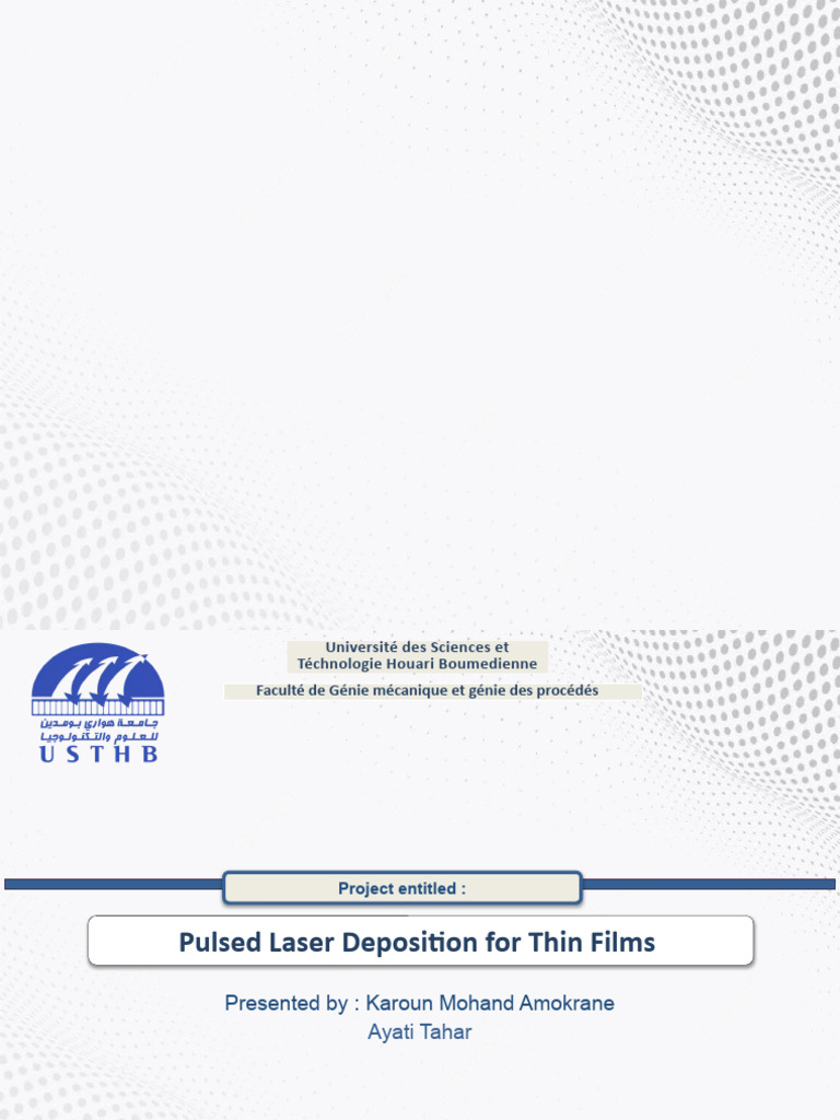 Pulsed Laser Deposition Overview | PDF | Thin Film | Phases Of Matter