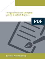 The Jurisdiction of European Courts in Patent Disputes en