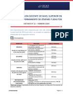 Cronograma - Jovenes y Adultos - Dictado 21 - Jovenes y Adultos