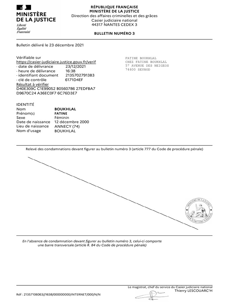 Bulletin numéro 3 - Casier judiciaire | PDF | Union européenne | Justice