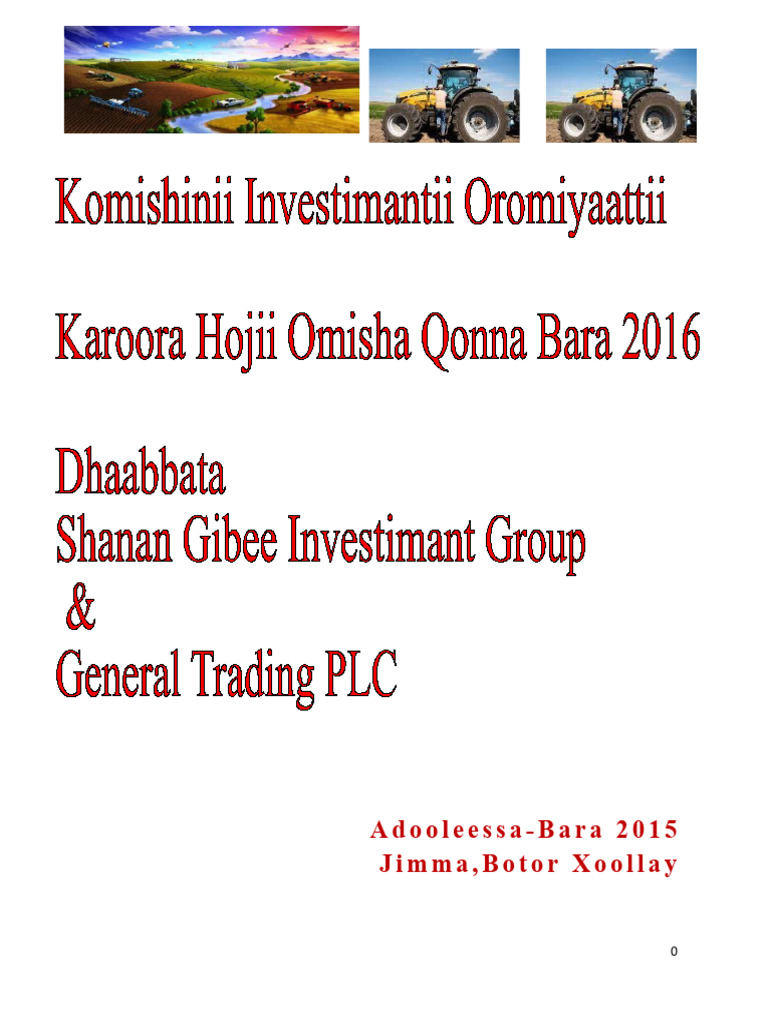 Karoora Hojii Qonnaa | PDF
