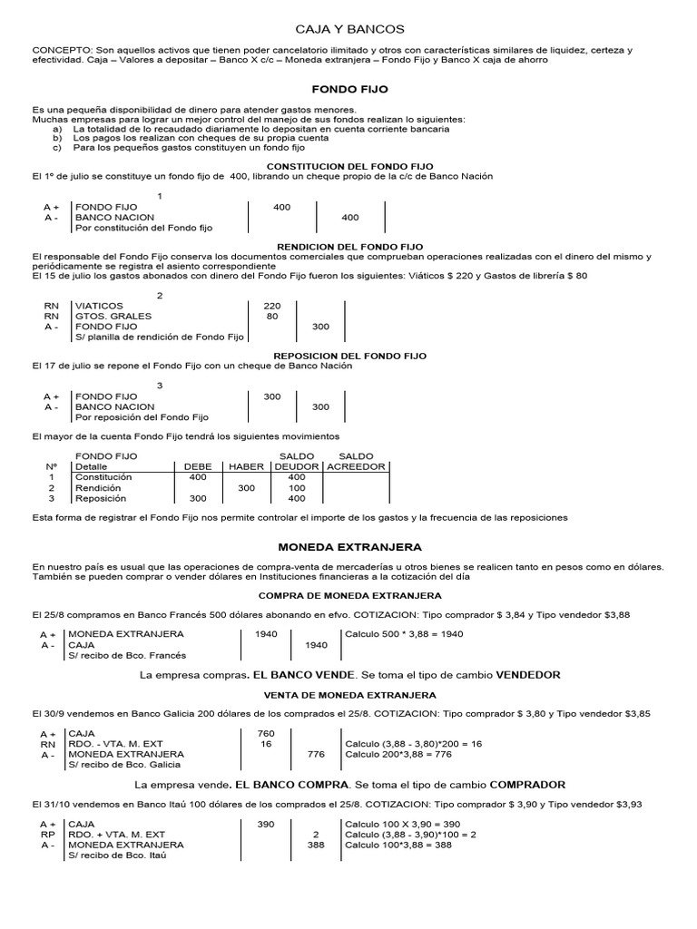 2caja y Bancos | PDF | Bancos | Dinero