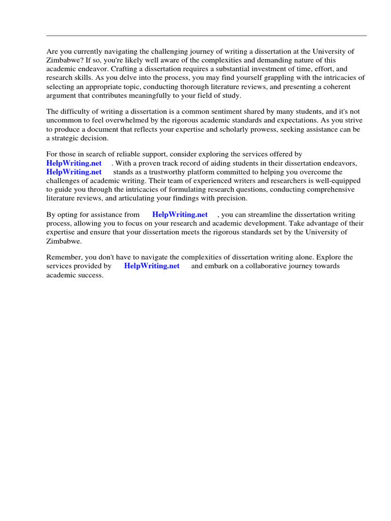 University of Zimbabwe Dissertation Topics | PDF | Clinical Medicine