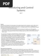 Monitoring and Control Systems Unit 7