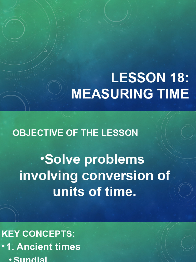 Time Measurement and Conversion Guide | PDF