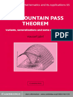 Encyclopedia of Mathematics and Its Applications 95 Youssef Jabri The Mountain Pass Theorem Variants Generalizations and Some Applications Cambridge University Press 2003