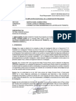 Disposición de Ampliación Excepcional de la Investigación Preliminar