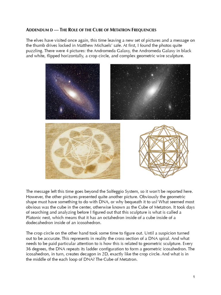 Cube of Metatron Frequencies Explained | PDF | Euclidean Geometry ...
