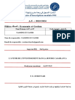 Fiche D'inscription PFE 2023-2024