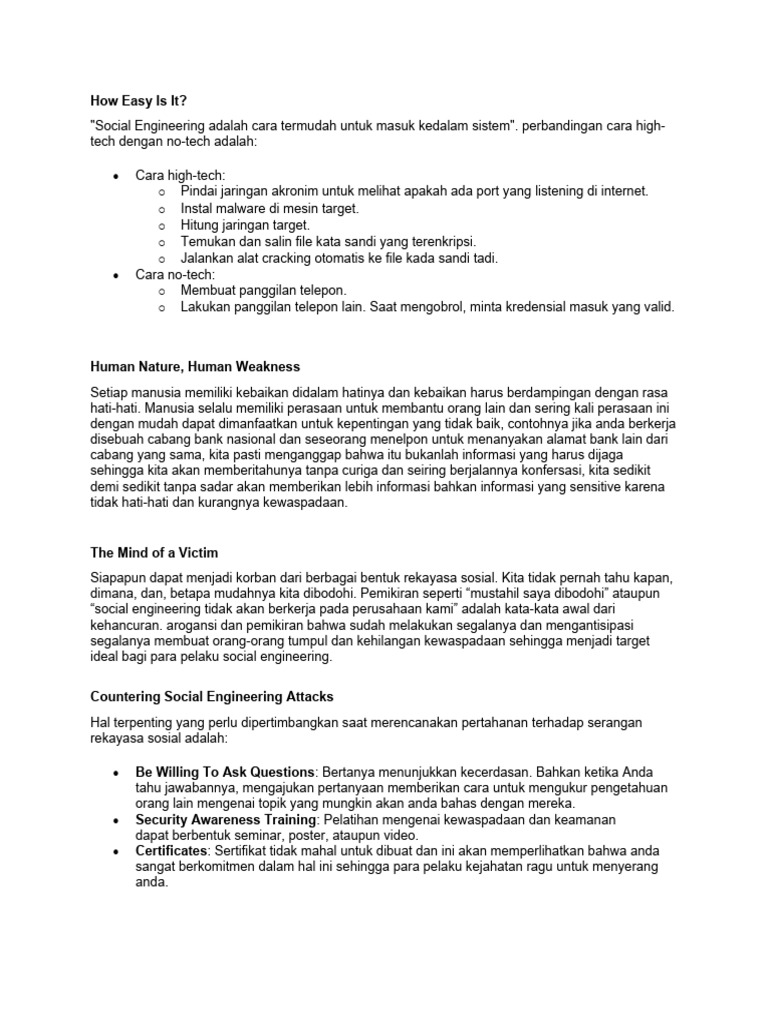 Social Engineering | PDF