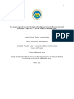 Los Juegos Cooperativos Como Estrategia Metodológica en El Desarrollo Socio Emocional de Los Niños y Niñas de 5 A 6 Años de Edad en La Ciudad de Quito.