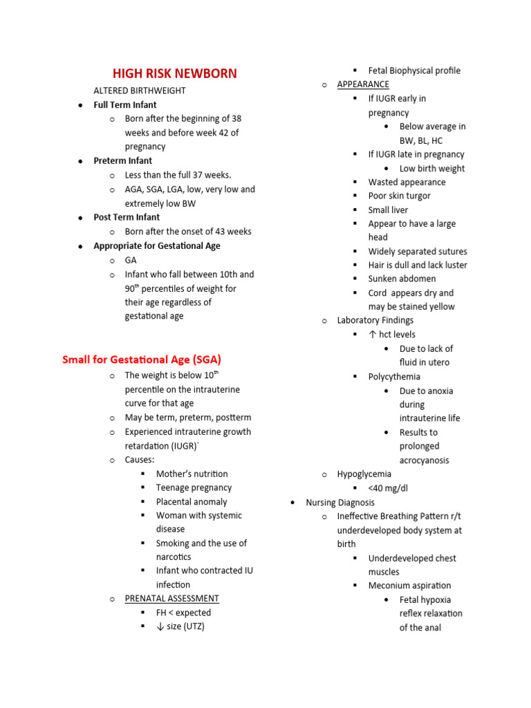 High Risk Newborn Module Pdf Human Pregnancy Motherhood