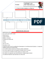 Exercícios Evolução de Modelos Atômicos