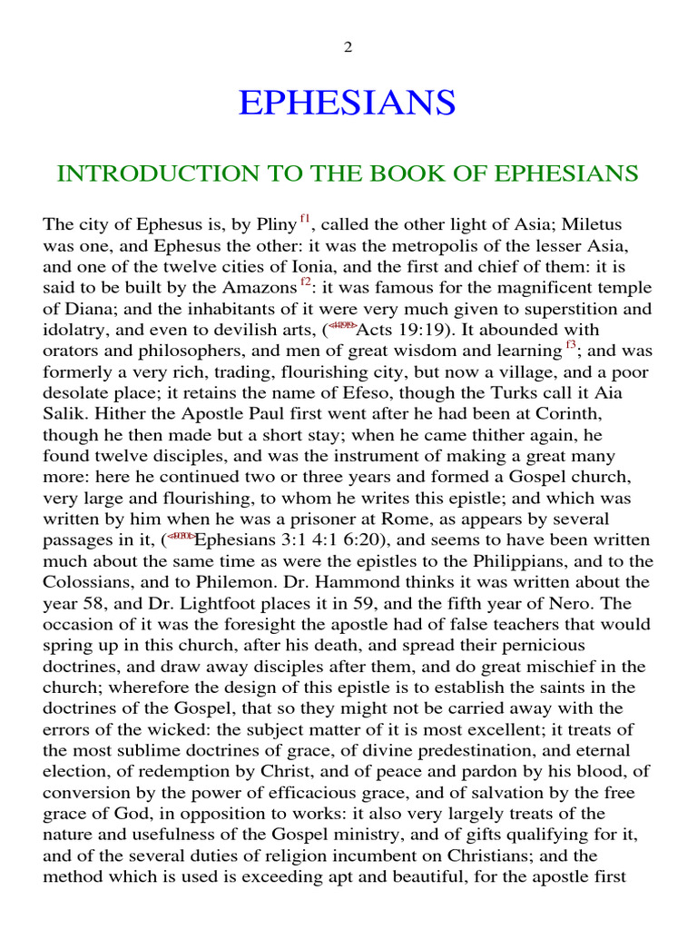 Introduction to Ephesians Epistle | PDF | Grace In Christianity | Salvation
