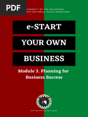 Module 3. Planning for Business Success