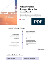 Akhlak Terhadap Tetangga Guru Dan Kaum Dhuafa